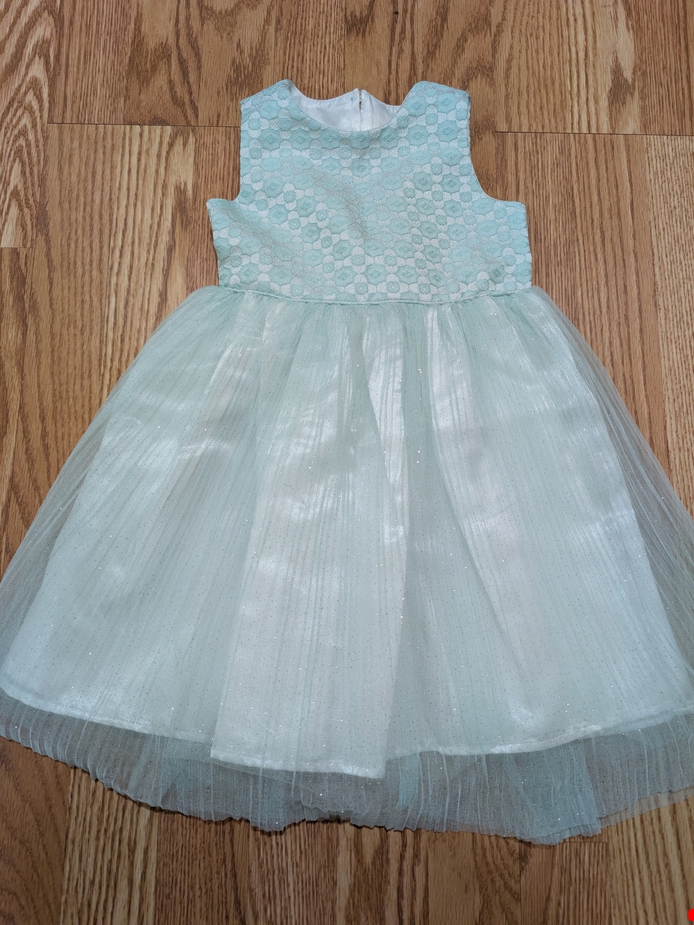 Girls Light Mint Lace & Tulle Party Dress 3T